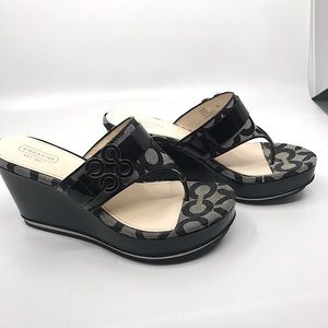 Authentic COACH Gypsy wedge sandals